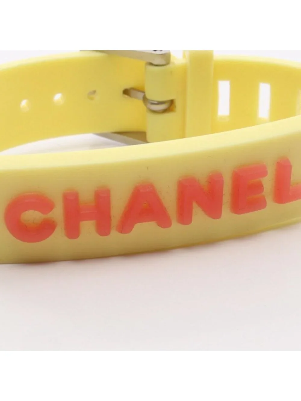 Chanel Bracelet Rubber Band Yellow Logo